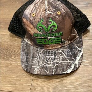 Realtree Edge Camo Hat with Green Logo